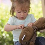 2-in-1 Child Safety Harness deluxe Animal Shape backpack Cotton 100% - Brown Monkey - Mix and Max - Colors: Beige, Fuchsia, and Light Blue - Sizes: 0-24 M - Image 10