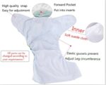 ⁦Reusable baby Washable Cloth Diapers with Adjustable Snap Buttons Multi Color Mix and Max⁩ - الصورة ⁦11⁩