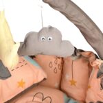 ⁦Baby Nest with Soft Toys and Mosquito Net – Comfortable Infant Sleeping Bed Simon color Mix and Max⁩ - الصورة ⁦3⁩