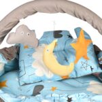 Baby Nest with Soft Toys and Mosquito Net – Comfortable Infant Sleeping Bed Light blue Mix and Max - Image 6