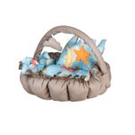 Baby Nest with Soft Toys and Mosquito Net – Comfortable Infant Sleeping Bed Light blue Mix and Max - Image 4