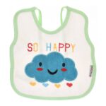 ⁦Multi-color Bib with embroidery diaper back size 38*29cm (2 Pieces) - Mix and Max - Colors: Fuchsia, Grey, and Light Blue - Sizes: 0-18⁩ - الصورة ⁦34⁩