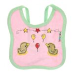⁦Multi-colors Bib with embroidery with diaper back Average size 27*19cm (2 Pieces) - Mix and Max - Colors: Fuchsia, Grey, and Light Blue - Sizes: 0-18⁩ - الصورة ⁦20⁩