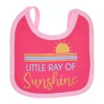 Multi-colors Printed Bib with diaper back Small size 16*19cm (2 Pieces) Girl g - Mix and Max - Colors: Fuchsia, Grey, and Light Blue - Sizes: 0-18 - Image 12