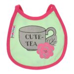 Multi-colors Printed Bib with diaper back Small size 16*19cm (2 Pieces) Girl g - Mix and Max - Colors: Fuchsia, Grey, and Light Blue - Sizes: 0-18 - Image 15