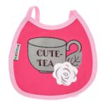 Multi-colors Printed Bib with diaper back Small size 16*19cm (2 Pieces) Girl g - Mix and Max - Colors: Fuchsia, Grey, and Light Blue - Sizes: 0-18 - Image 20