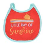 Multi-colors Printed Bib with diaper back Small size 16*19cm (2 Pieces) Girl g - Mix and Max - Colors: Fuchsia, Grey, and Light Blue - Sizes: 0-18 - Image 24