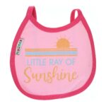 Multi-colors Printed Bib with diaper back Small size 16*19cm (2 Pieces) Girl g - Mix and Max - Colors: Fuchsia, Grey, and Light Blue - Sizes: 0-18 - Image 31