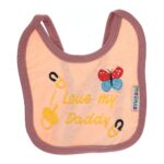 ⁦Multi-colors Bib with embroidery with diaper back Small size 16*19cm (2 Pieces) - Mix and Max - Colors: Fuchsia, Grey, and Light Blue - Sizes: 0-18⁩ - الصورة ⁦10⁩