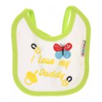 ⁦Multi-colors Bib with embroidery with diaper back Small size 16*19cm (2 Pieces) - Mix and Max - Colors: Fuchsia, Grey, and Light Blue - Sizes: 0-18⁩ - الصورة ⁦13⁩