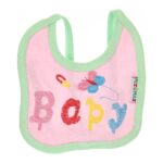 ⁦Multi-colors Bib with embroidery with diaper back Small size 16*19cm (2 Pieces) - Mix and Max - Colors: Fuchsia, Grey, and Light Blue - Sizes: 0-18⁩ - الصورة ⁦22⁩