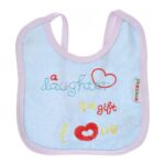 ⁦Multi-colors Bib with embroidery with diaper back Average size 27*19cm (2 Pieces) - Mix and Max - Colors: Fuchsia, Grey, and Light Blue - Sizes: 0-18⁩ - الصورة ⁦11⁩