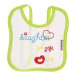 ⁦Multi-colors Bib with embroidery with diaper back Average size 27*19cm (2 Pieces) - Mix and Max - Colors: Fuchsia, Grey, and Light Blue - Sizes: 0-18⁩ - الصورة ⁦10⁩