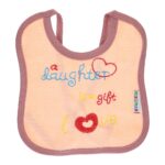 ⁦Multi-colors Bib with embroidery with diaper back Average size 27*19cm (2 Pieces) - Mix and Max - Colors: Fuchsia, Grey, and Light Blue - Sizes: 0-18⁩ - الصورة ⁦8⁩