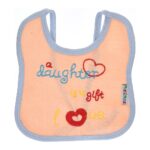 ⁦Multi-colors Bib with embroidery with diaper back Average size 27*19cm (2 Pieces) - Mix and Max - Colors: Fuchsia, Grey, and Light Blue - Sizes: 0-18⁩ - الصورة ⁦7⁩