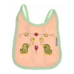 ⁦Multi-colors Bib with embroidery with diaper back Average size 27*19cm (2 Pieces) - Mix and Max - Colors: Fuchsia, Grey, and Light Blue - Sizes: 0-18⁩ - الصورة ⁦4⁩