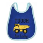 Multi-colors Printed Bib with diaper back size 27*19cm (2 Pieces) Boys b - Mix and Max - Colors: Fuchsia, Grey, and Light Blue - Sizes: 0-18 - Image 18