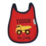 Multi-colors Printed Bib with diaper back size 27*19cm (2 Pieces) Boys b - Mix and Max - Colors: Fuchsia, Grey, and Light Blue - Sizes: 0-18 - Image 15