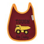 Multi-colors Printed Bib with diaper back size 27*19cm (2 Pieces) Boys b - Mix and Max - Colors: Fuchsia, Grey, and Light Blue - Sizes: 0-18 - Image 11