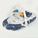 Baby Nest Bed for Newborns Portable Baby Lounger and Sleep Pod Navy blue White Mix and Max