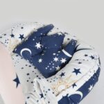 Baby Nest Bed for Newborns Portable Baby Lounger and Sleep Pod Navy blue White Mix and Max - Image 5