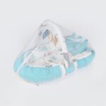 Baby Nest Bed for Newborns Portable Baby Lounger and Sleep Pod Turqouise White Mix and Max - Image 7