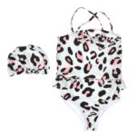Girls Swimsuit and Swimming Cap Printed Circles Set of 2 pieces Two Piece Swimsuit (4 sizes From 6M to 4Y) # 32 - Mix and Max - Sizes: From XL 2-3 Y to L 12-18 M - Image 5