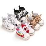 Baby Shoes 3 Sizes 1/2/3 (from Zero to 18 Months) #C666 - Mix and Max - Sizes: 0-6 M 11cm, 6-12 M 12cm, 12-18 M 13cm