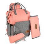 Premium Elegant Mum Large Diaper Backpack bag waterproof multifunction SET 4 in 1 - Mix and Max - Grey and Simon